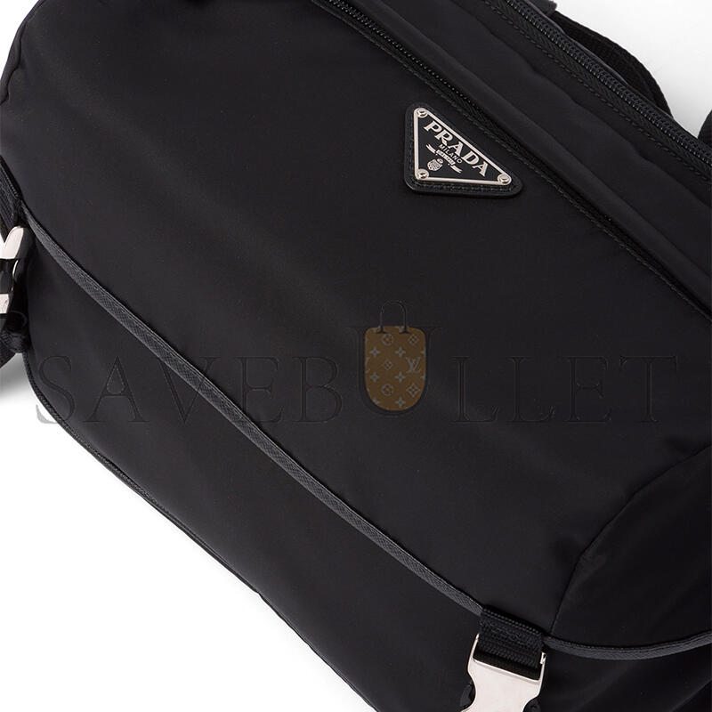 Pra*a re-nylon and saffiano leather shoulder bags 2vh994 (27*15.5*14cm)